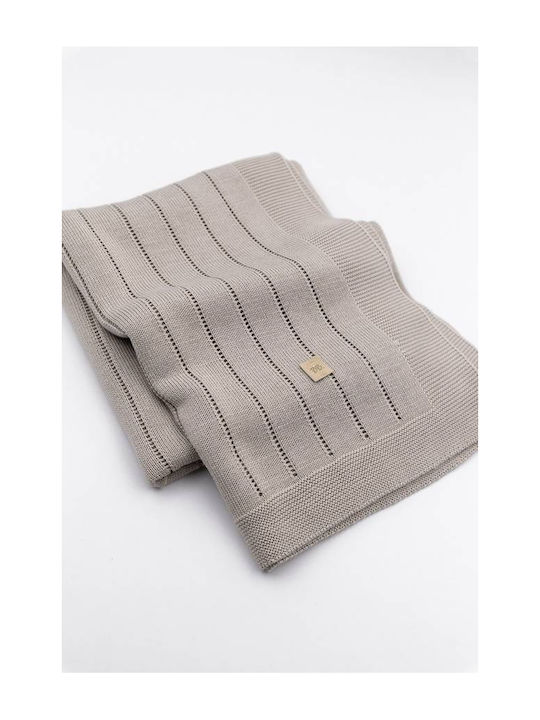 Bamboom Blanket Nursery Swaddling Blankets Knitted Brown 100x75cm