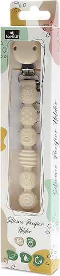 Lorelli Clip Pacifier made of Silicone Beige