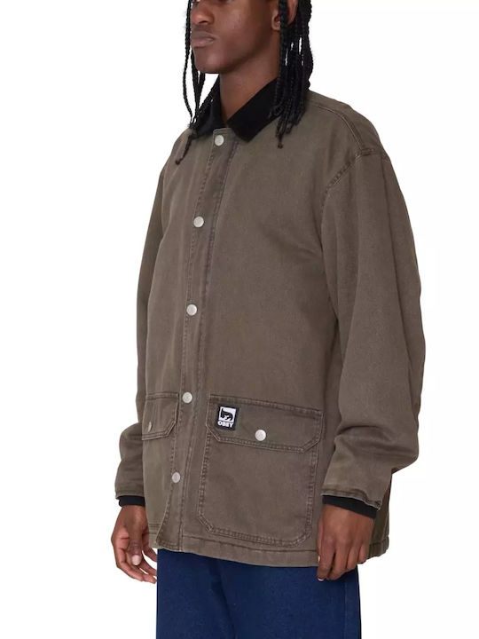 Norton Barn Coat Geacă Negru Măsliniu Spălat Faded