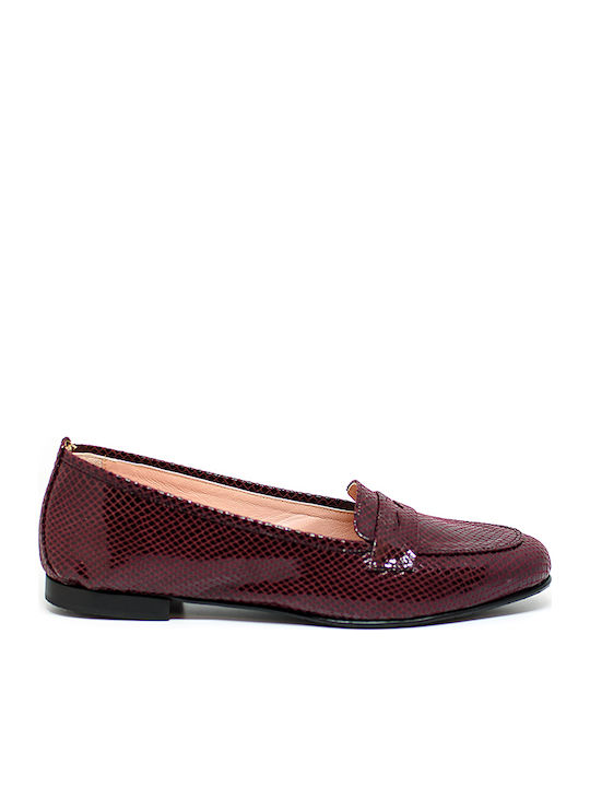 Mocasini dama în culoarea Burgundy