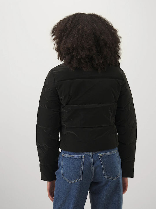 Women's Short Lifestyle Jacket for Winter Black