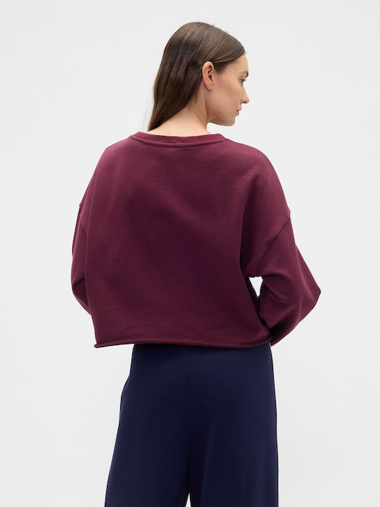 Cropped Women's Sweatshirt Tuscan Red