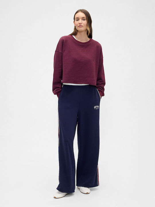 Cropped Women's Sweatshirt Tuscan Red