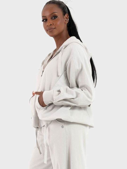 Дамска Суитшърт Жакет Худи Light Grey