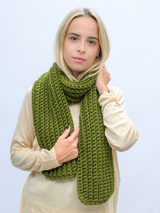 Women's Knitted Scarf Green