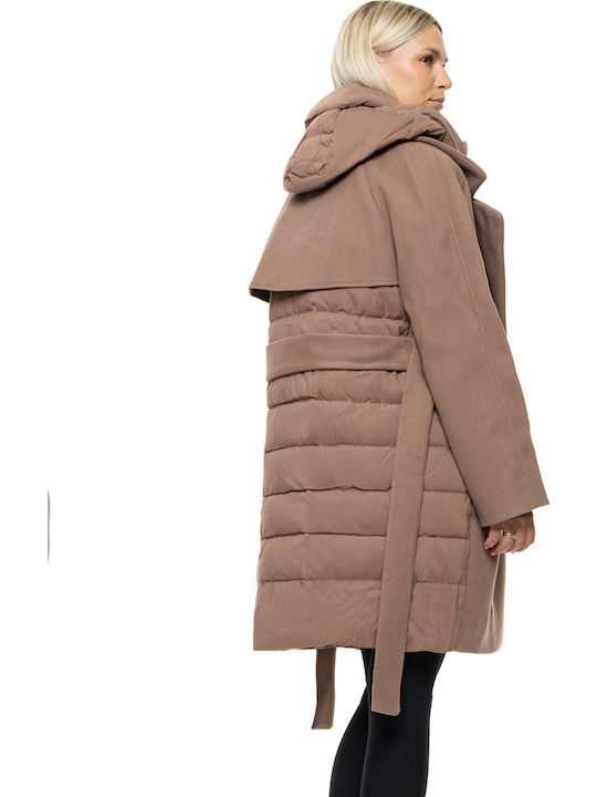 Femeie Dk Beige Palton