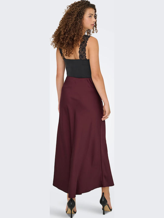 Only Mika Vis Φούστα Bordeaux