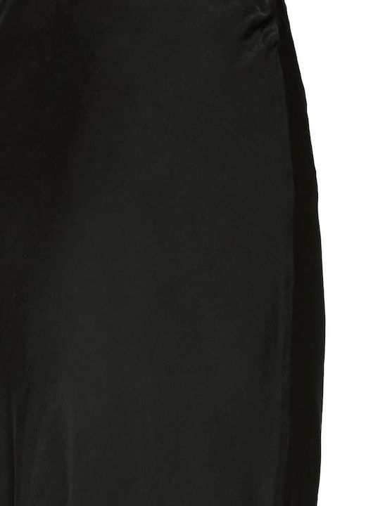 Satin Maxi Fustă Black