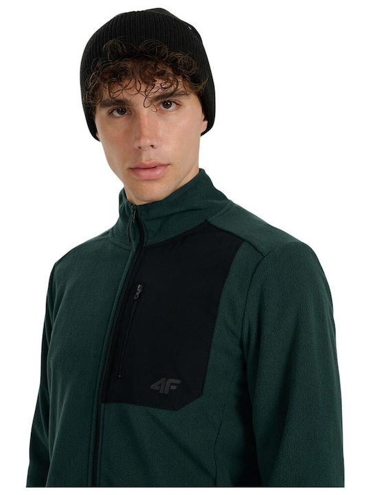 Cardigan Fleece pentru Bărbați Verde
