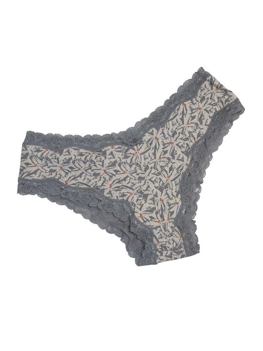 Bamboo Damen Brasilien 2Pack mit Spitze Multicolour