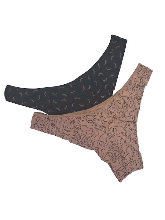Damen Slip 2Pack Multicolour