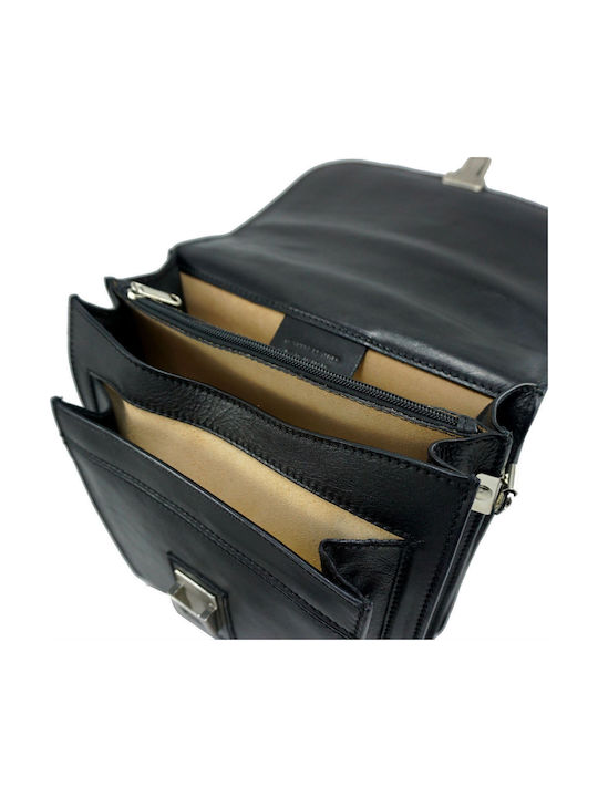 Herren Ledertasche Schulter / Crossbody Schwarz