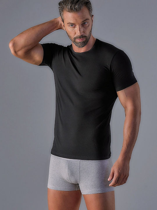 Ανδρικές Φανέλες Κοντομάνικες Μαύρο 2Pack