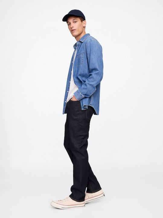 Men's Jeans Pants Elastic Indigo