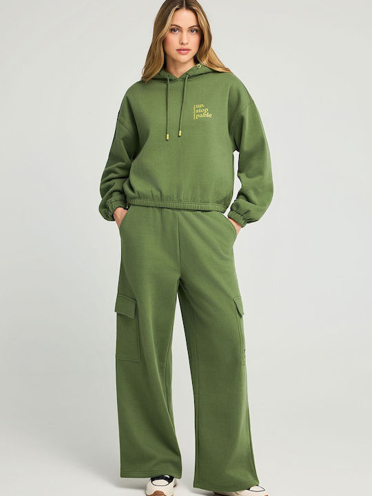 Sweatpants Flared Khaki