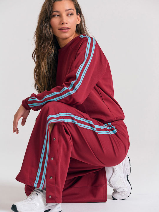 Sweatpants Flared Burgundy