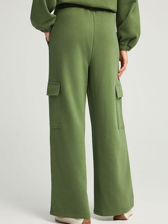 Sweatpants Flared Khaki