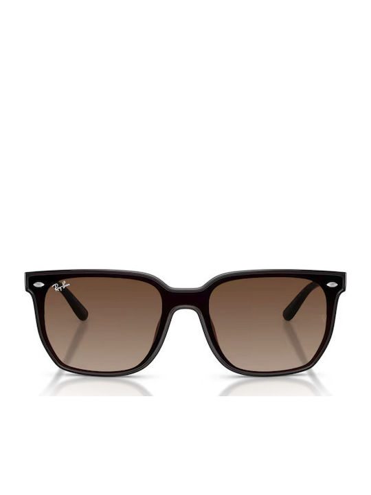 Ray Ban Unisex Sonnenbrille mit Schwarz Kunststoff Gestell und Braun Verlaufsfarbe Linse RB4466D 714/13