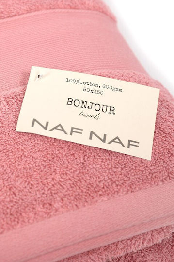 Naf Naf Πετσέτα Σώματος 80x150εκ. Eng Rose Βάρους 600gr/m²