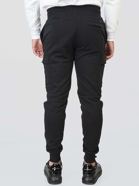 Cargo Παντελόνι Φόρμας με Λάστιχο Black