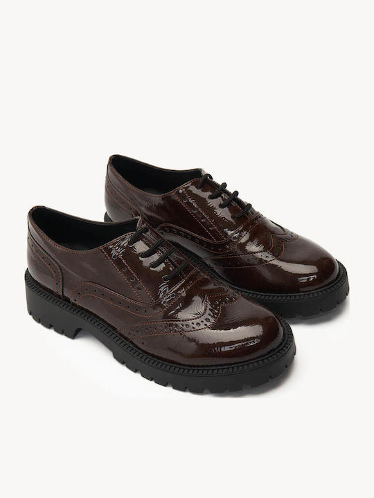 Καφέ Λουστρίν Oxfords Made In Greece