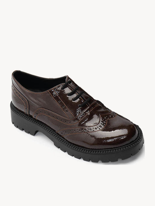 Καφέ Λουστρίν Oxfords Made In Greece