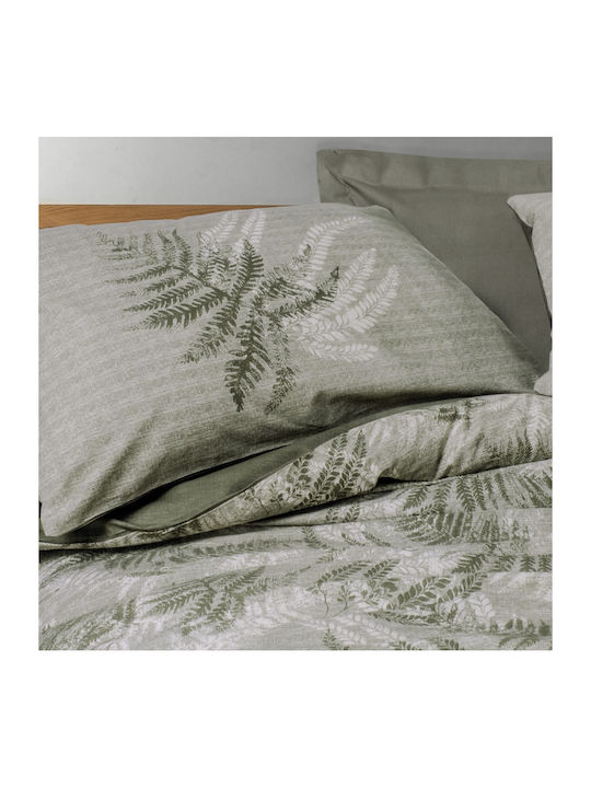 Cotton Box Duvet Cover Set Cotton Double with 2 Pillowcases 200x220 Box 4 Khaki
