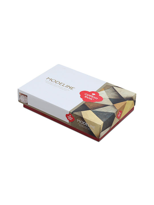 Cotton Box Duvet Cover Set Cotton Single with Pillowcase 160x220 Lamina Cinnamon