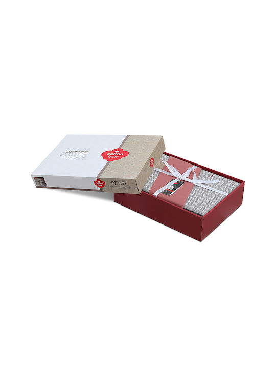 Cotton Box Bettbezug-Set Baumwolle Doppelbett mit 2 Kissenbezügen 200x220 Box 4 Red