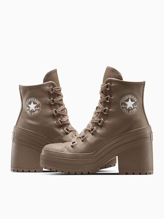 Chuck 70 De Luxe Ghete De Damă De Piele Maro