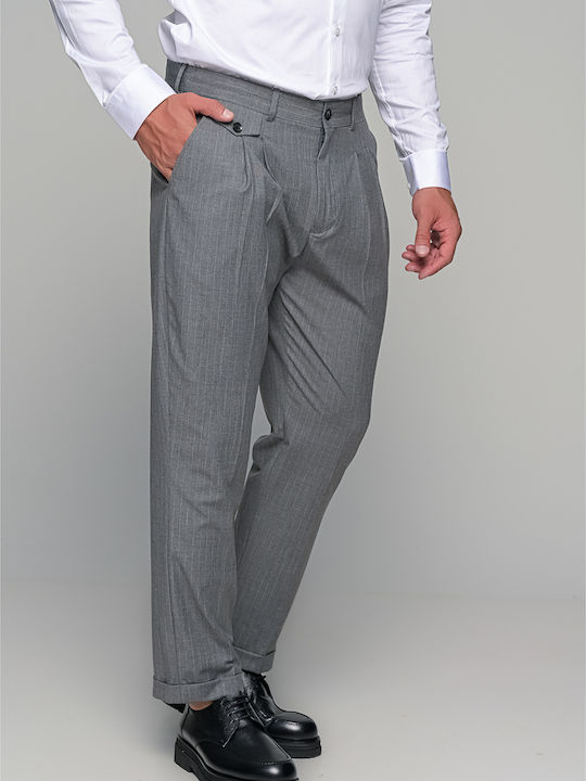Oxford Men's Suit Slim Fit Gray