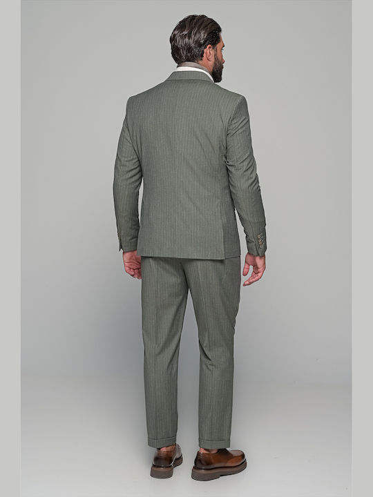 Oxford Men's Suit Slim Fit Khaki