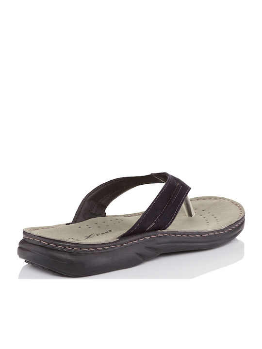 Leder Herrensandalen in Schwarz Farbe