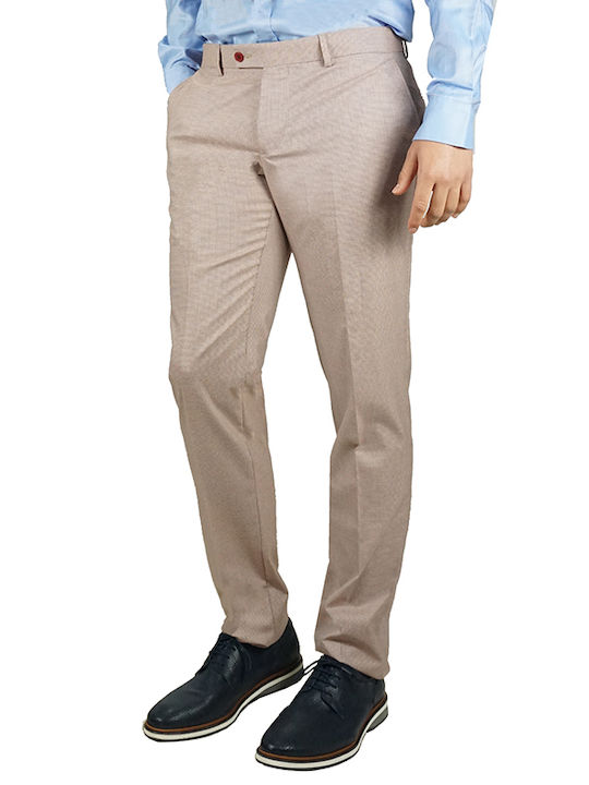 Men's Summer Suit with Vest Slim Fit Pink