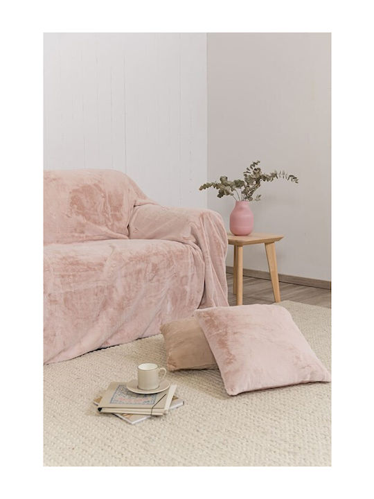 Naf Naf Lapin Ριχτάρι Πολυθρόνας 170x170εκ. Dusty Pink 520801369617