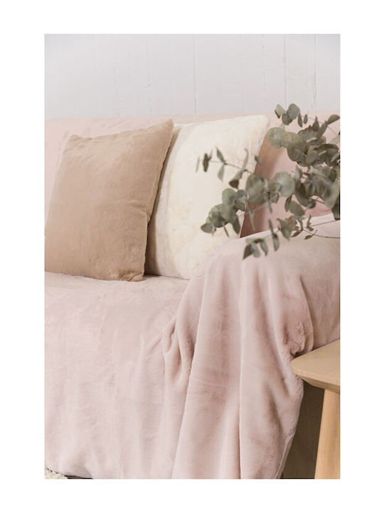 Naf Naf Lapin Ριχτάρι Πολυθρόνας 170x170εκ. Dusty Pink 520801369617