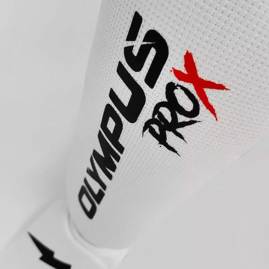 Olympus Sport Cotton Shin Guards Adults White
