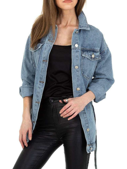 Jachetă de femei din denim Blue