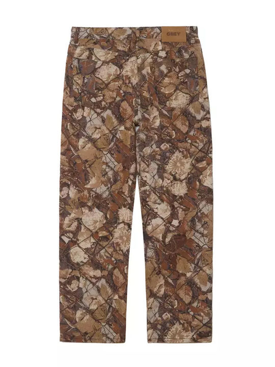 Pantaloni Bărbați Baggy Fence Camo Multi