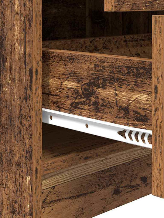 Schreibtisch Holz mit Bücherregal Old Wood 70x50x76cm