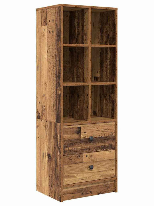 Schreibtisch Holz mit Bücherregal Old Wood 70x50x76cm