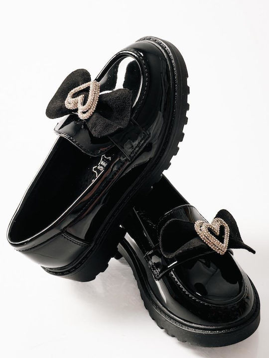 Kids Patent Leather Ballerinas Black