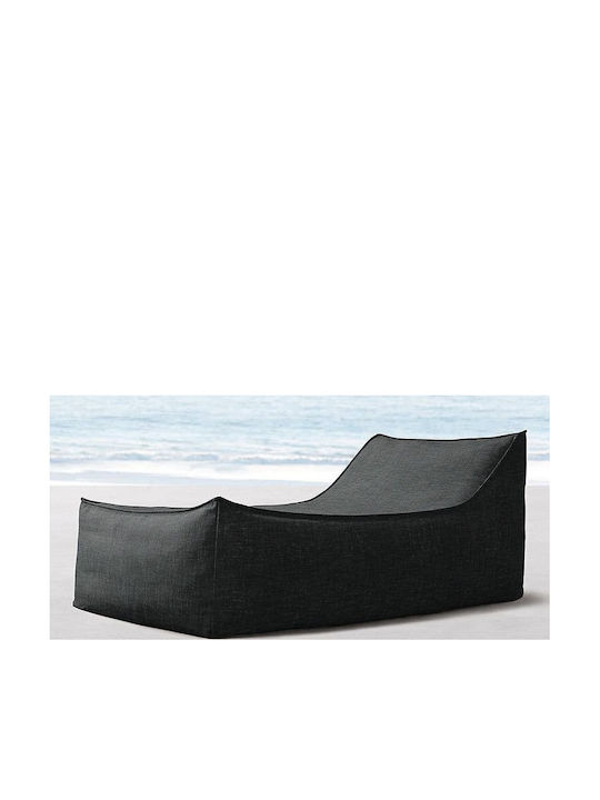Deckchair Black 190x80x70cm.
