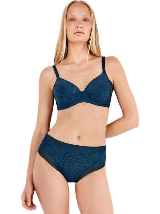Bra with Light Padding Underwire Blue