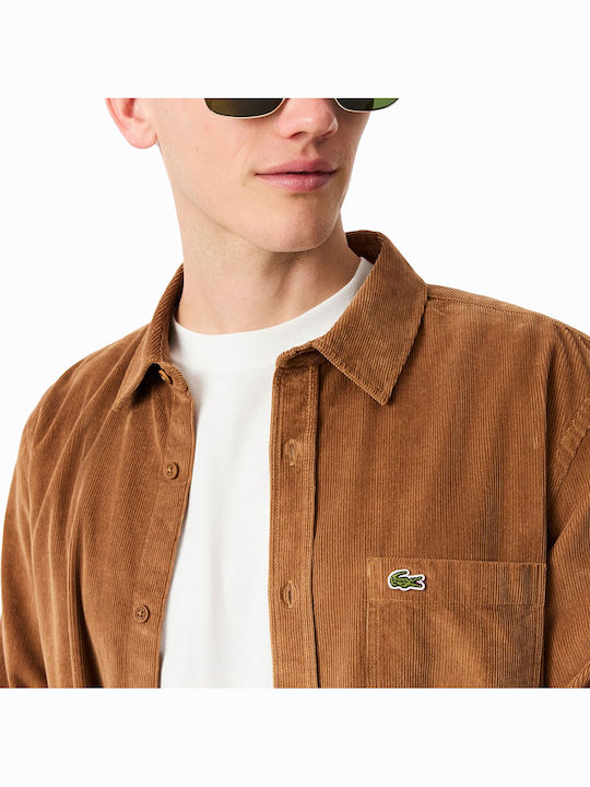 Langärmeliges Zeichenfolge Hemd Khaki