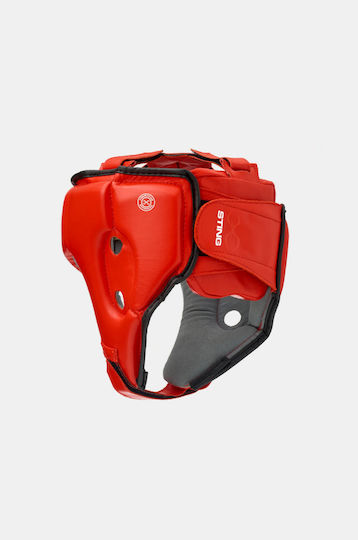Sting Adult Open Face Boxing Headgear Red