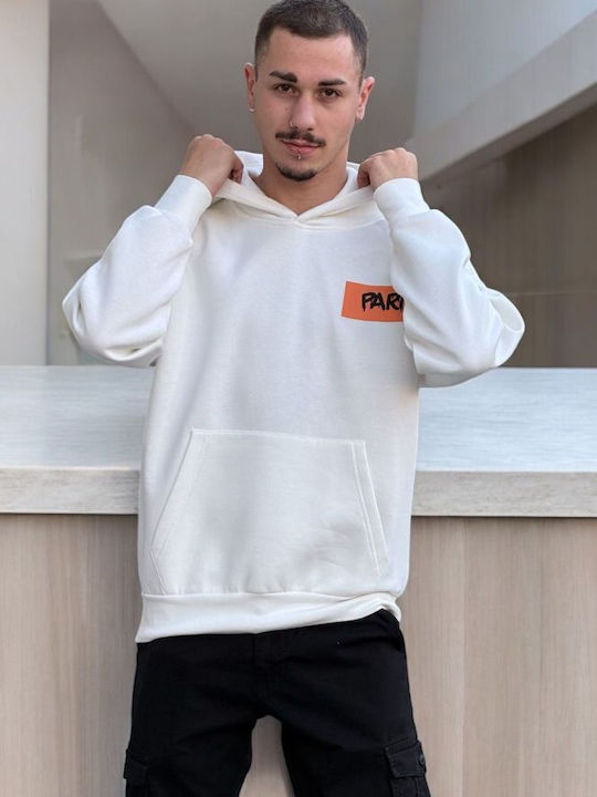 Paris Sweatshirt mit Kapuze Ecru