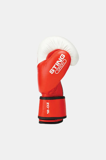 Sting Boxhandschuhe Leder für Kampf Rot