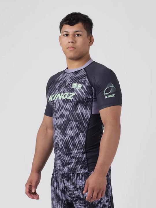 Kingz Ανδρική Κοντομάνικη Μπλούζα KRS142 για Jiu-Jitsu Μαύρη