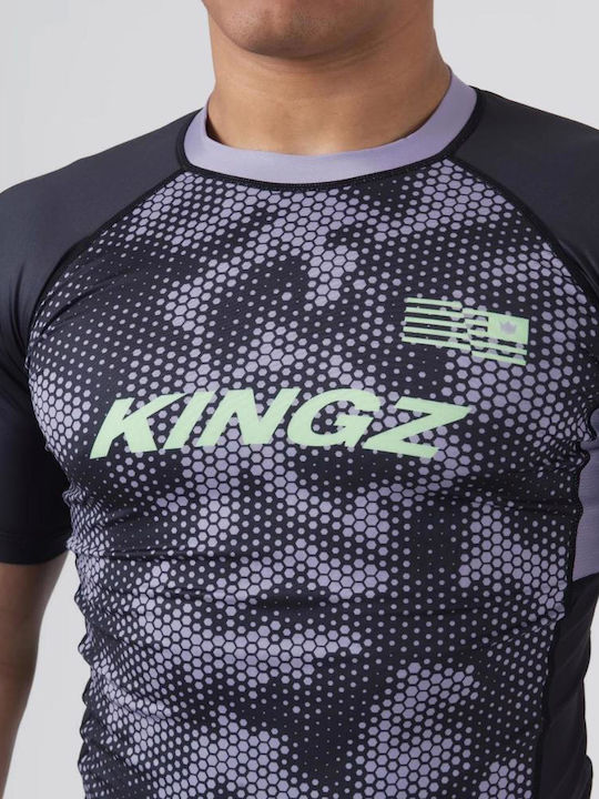 Kingz Short Sleeve Shirt KRS142 for Jiu-Jitsu Black